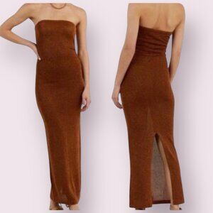 DIISH XL Strapless Brown Dress